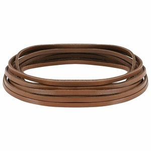 vidaXL Pulseira de Couro 1 Castanho 1000 x 0,4 cm Couro