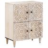 vidaXL Buffet Branco 60 x 33,5 x 75 cm Madeira de manga maci&ccedil;a