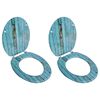 vidaXL Assentos de sanita com tampas 2 pcs MDF madeira velha