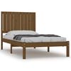 vidaXL Estrutura de cama 90x200 cm pinho maci&ccedil;o castanho mel