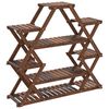 vidaXL Suporte de plantas 110x25x105 cm madeira de abeto maci&ccedil;a