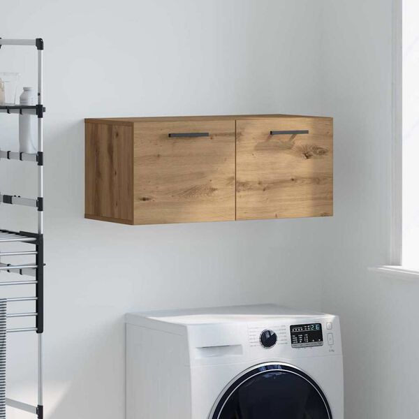 vidaXL Arm&aacute;rio de Parede carvalho artisiano 80 x 36.5 x 35 cm