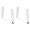 vidaXL P&eacute;s para mesa de centro em V, 2 pe&ccedil;as, branco, 70x(30-31,3) cm, a&ccedil;o