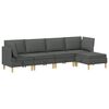 vidaXL Conjunto de M&oacute;veis para Sala de Estar 5 pcs Cinzento-Escuro