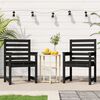 vidaXL Cadeiras de jardim 2 pcs 60x48x91 cm pinho maci&ccedil;o preto