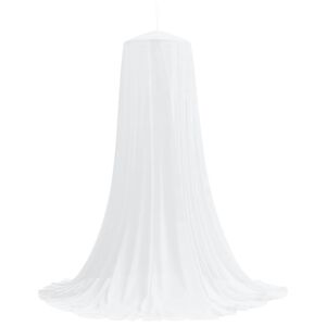 vidaXL Rede Mosquiteira para Cama 3 unid. 156 mesh Branco ⌀56 x 220 cm