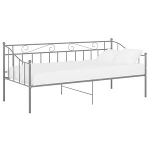 vidaXL Sof&aacute;-cama 90x200 cm metal cinzento