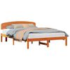 vidaXL Estrutura da Cama com cabeceira Marrom Cera 150 x 200 cm