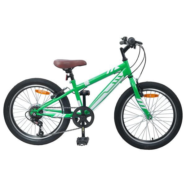 vidaXL Bicicleta de Montanha 20 Polegadas 6-Speed para 5-8 anos Verde