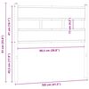 vidaXL Cabeceira de substitui&ccedil;&atilde;o 100cm derivados madeira/ferro carvalho sonoma