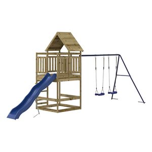 vidaXL Conjunto de brincar para exterior madeira de pinho impregnada