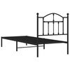 vidaXL Estrutura de cama com cabeceira 90x200 cm metal preto