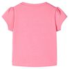 T-shirt de criança rosa-brilhante fluorescente 92