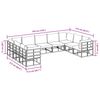 vidaXL Conjunto de Sof&aacute; de Jardim com almofada 9 pcs Preto Alum&iacute;nio