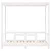 vidaXL Estrutura de cama infantil 70x140 cm pinho maciço branco