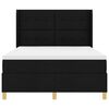 vidaXL Cama Box com colch&atilde;o com cabeceira Preto 160 x 200 cm tecido
