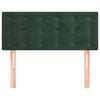 vidaXL Cabeceira de cama veludo 100x5x78/88 cm verde-escuro