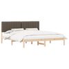 vidaXL Estrutura de Cama com Cabeceira Estofada Cinzento-acastanhado