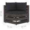 vidaXL 6 pcs conj. lounge jardim + almofad&otilde;es madeira impreg. cinzento