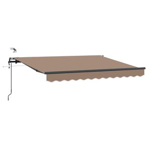 vidaXL Toldo retr&aacute;til Cinzento-acastanhado 600 &times; 300 cm Poli&eacute;ster