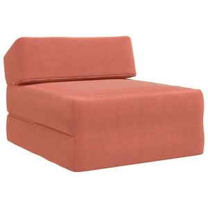 vidaXL Sof&aacute; Cama Dobr&aacute;vel Laranja Vermelho 60 x 70 x 41 cm Tecido