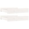 vidaXL Gavetas de cama 2 pcs madeira de pinho maci&ccedil;a branco
