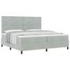 vidaXL Cama Box com colch&atilde;o Cinzento-claro 200 x 200 cm Veludo