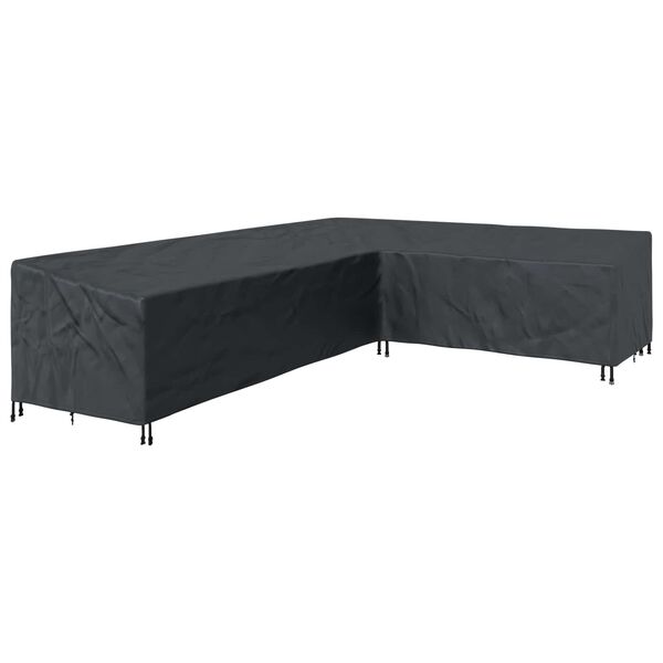 vidaXL Capa para M&oacute;veis Preto 330 x 255 x 80 cm Tecido Oxford 420D