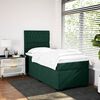 vidaXL Cama com molas/colch&atilde;o 90x200 cm veludo verde-escuro