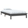 vidaXL Estrutura de cama de solteiro 90x190 cm pinho maci&ccedil;o cinzento