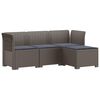 vidaXL Sof&aacute; de Jardim para 4 Pessoas com Almofadas Estilo Rattan PP