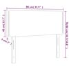 vidaXL Cabeceira de cama tecido 80x5x78/88 cm cinzento-claro