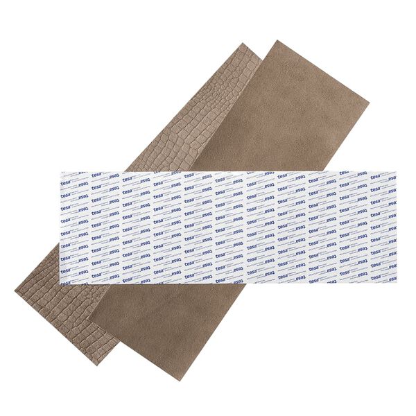 WallArt Ladrilhos de couro Stubbs 16 pcs cinzento-acastanhado fumado