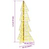 vidaXL &Aacute;rvore de Natal com 100 LEDs Branco quente 120 cm PET