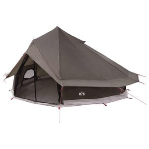 vidaXL Barraca Tipi 18 pessoa Marrom Cinza Poli&eacute;ster e A&ccedil;o