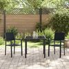 vidaXL Conjunto de Jantar para Jardim 3 pcs Preto A&ccedil;o revestido a p&oacute;