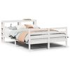 vidaXL Estrutura de cama c/ cabeceira sem colch&atilde;o 140x200 cm branco