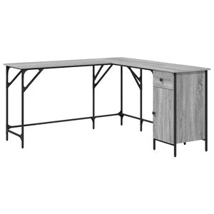 vidaXL Secret&aacute;ria 141x141x75 cm derivados de madeira cinzento sonoma