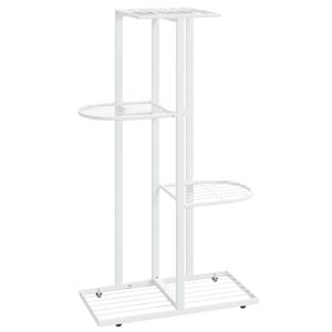 vidaXL Suporte de vasos c/ 4 prateleiras 43x22x76 cm metal branco