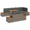 vidaXL Conjunto de Sof&aacute; de Jardim 9 unid. Cinzeto Rattan Sint&eacute;tico