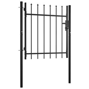 vidaXL Port&atilde;o de cerca para porta BOXTEL com topo em forma de lan&ccedil;a 100x75 cm
