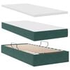vidaXL Cama com Armazenamento Verde Escuro 180 x 200 cm Veludo