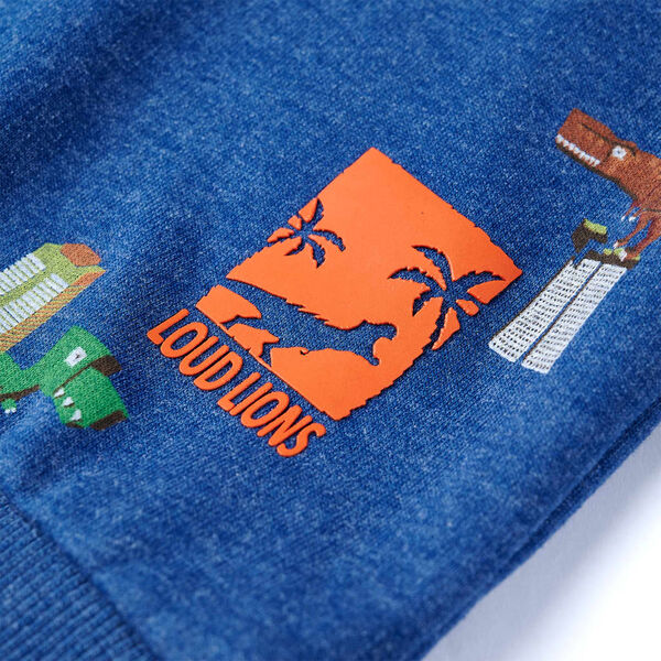 Sweatshirt para crian&ccedil;a azul-escuro mesclado 116