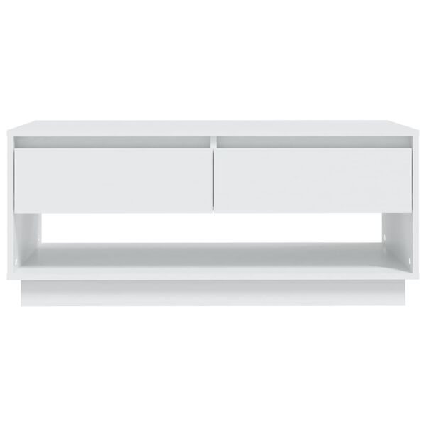 vidaXL Mesa de centro 102,5x55x44 cm contraplacado branco