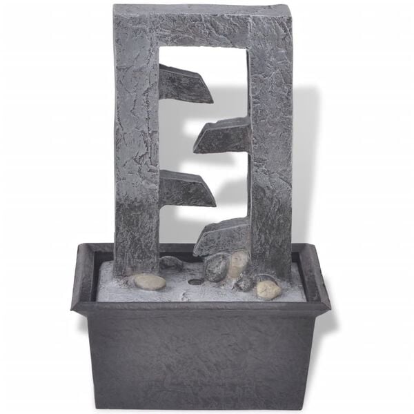 vidaXL Chafariz interior com luz LED resina