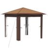 vidaXL Gazebo sem Lado 2,6 x 2,6 m Bege e Marrom