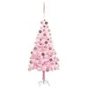 vidaXL &Aacute;rvore Natal artificial pr&eacute;-iluminada c/ bolas PVC rosa