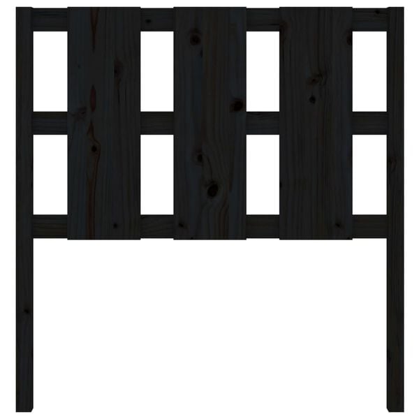vidaXL Cabeceira de cama 105,5x4x100 cm pinho maci&ccedil;o preto
