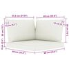 vidaXL Sof&aacute; paletes 2 lugares p/ jardim + almofad&otilde;es branco nata pinho