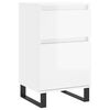 vidaXL Aparadores 2 pcs 40x35x70 cm deriv. de madeira branco brilhante